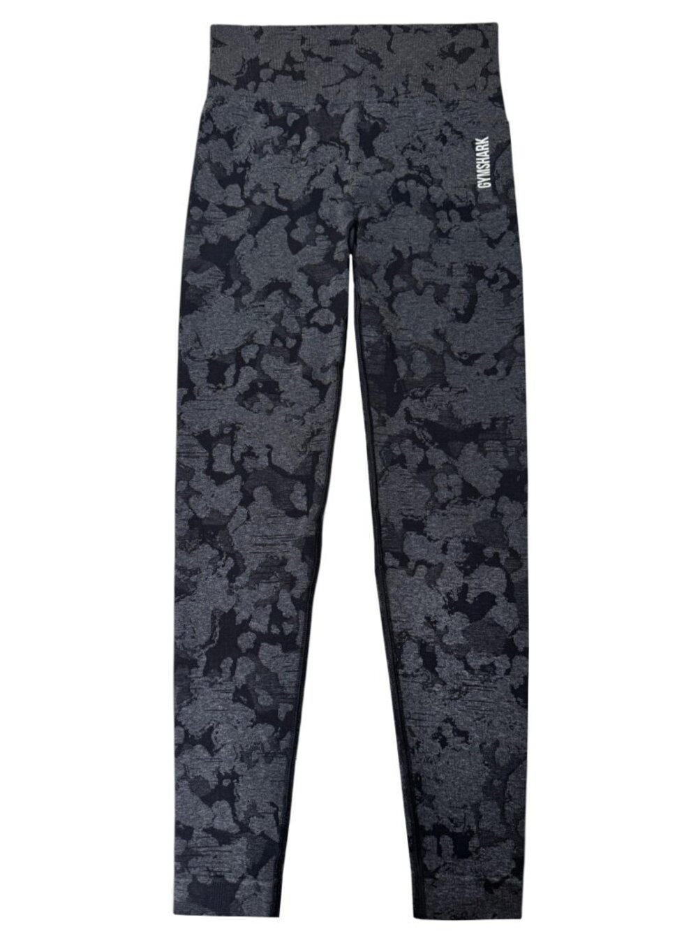 GYMSHARK ADAPT SEAMLESS CAMO LEGGING RUCHED BACK ANKLE CROP GYM STREET BLACK S